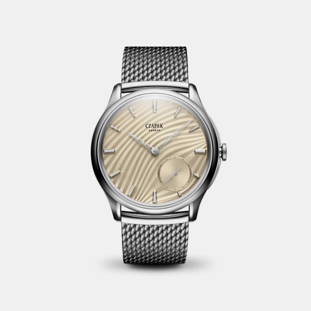 CZAPEK Promenade Plissé - Ivory 38 mm kol saati