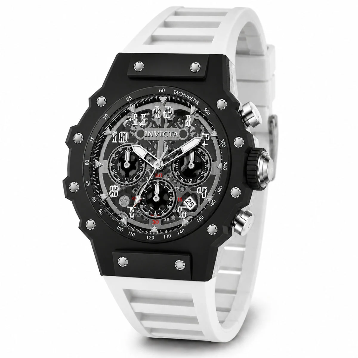 Invicta Racing Vaulthan Watch - 44mm, White (69675) 44 mm kol saati