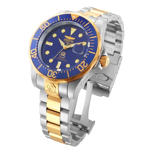Invicta Grand Diver Deep Garrison Automatic Watch - 47mm. Steel, Gold (3049) kol saati