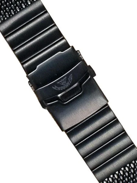 Squale Deluxe Black PVD Mesh Bracelet #2002-Mesh-PVD (22mm) kol saati