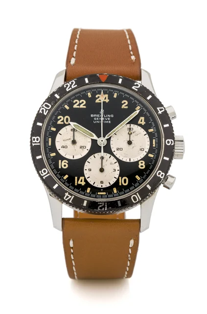 Breitling Unitime BREITLING UNITIME REF. 1765 STEEL Fine and rare manual winding stainless