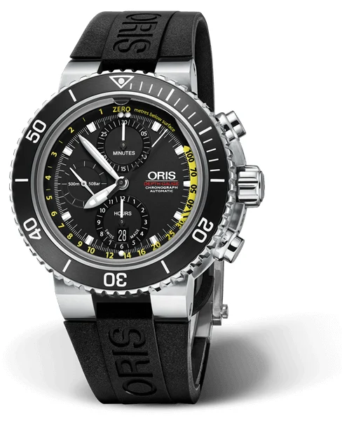 Oris Aquis Depth Gauge Chronograph 01 774 7708 4154-Set RS 48 mm kol saati
