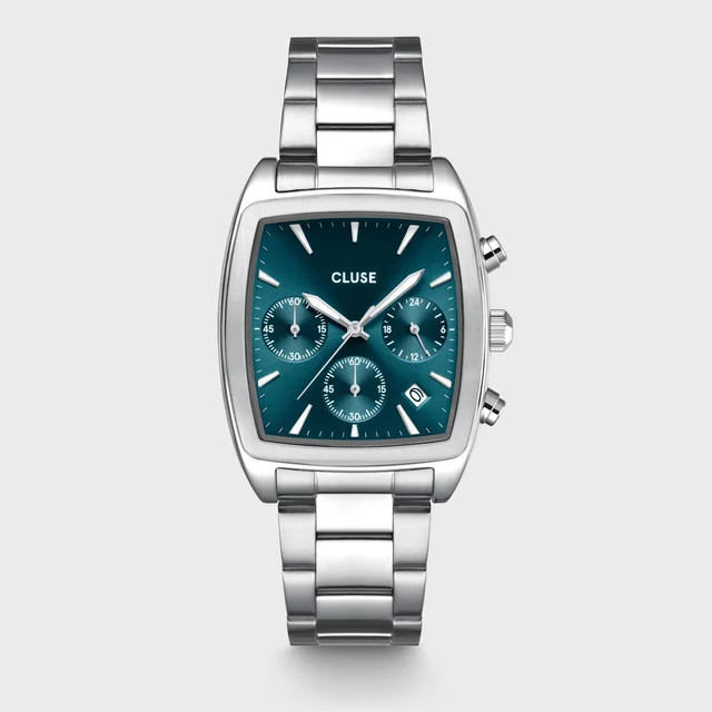 CLUSE Quartaut Chrono Watch Steel, Blue, Silver Colour CW52001 kol saati