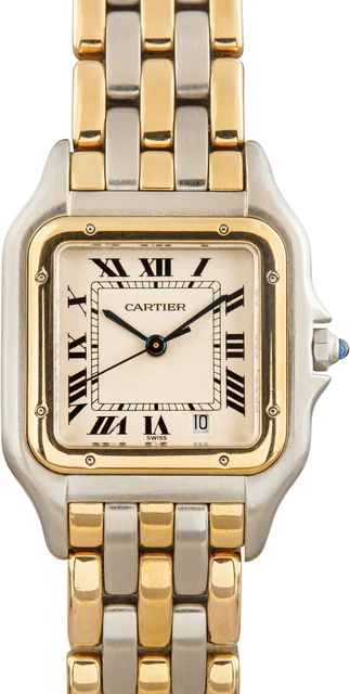 Cartier Panthere Ref W25028B6 Steel & Yellow Gold kol saati