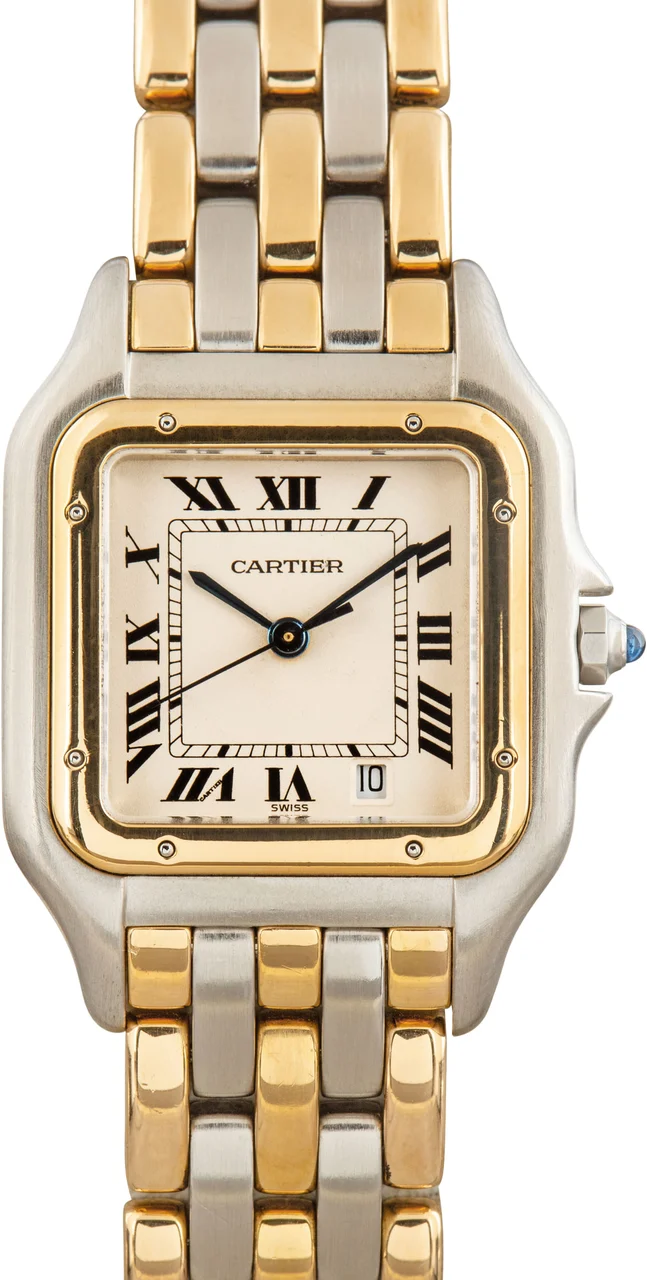 Cartier Panthere Ref W25028B6 Steel & Yellow Gold kol saati