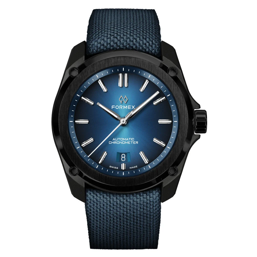 Formex Essence Leggera FortyOne (41mm) COSC Automatic Carbon Case Watch with Electric Blue Dial #0331.4.6339.844 41 mm kol saati