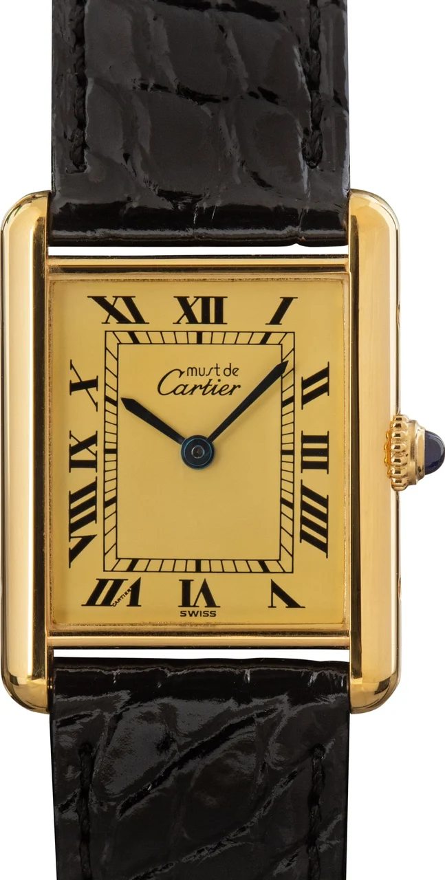 Cartier Tank Must W1002753 Vermeil kol saati