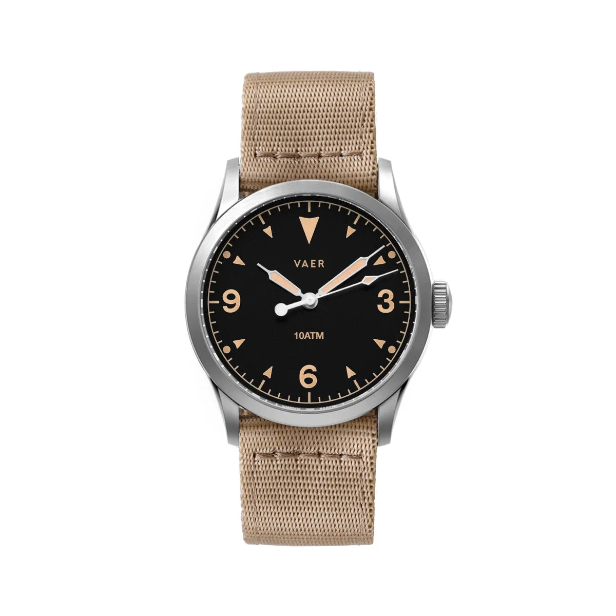 Vaer S3-TB-SIL20BLK-NY20KHA 36 mm kol saati
