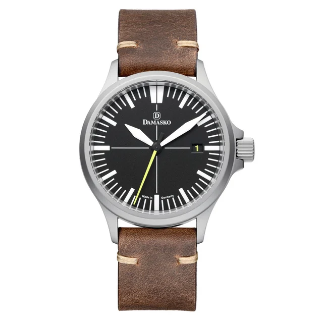 Damasko Swiss DS30 Yellow Automatic Watch with a 39mm Bead-Blasted Submarine Steel Case #D