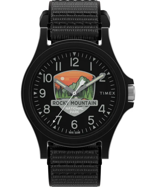 Timex Rocky Mountain National Park 40mm Fabric Strap Watch TW2Y32200 kol saati