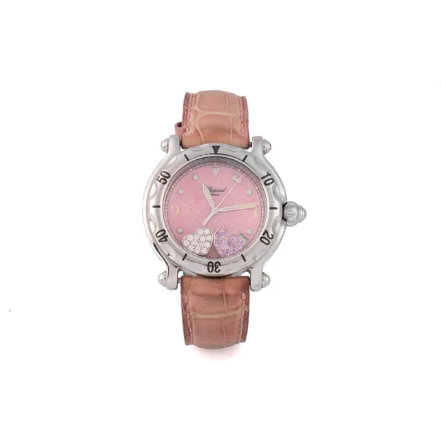 Chopard CHOPARD, REF. 8347, HAPPY SPORT, PINK MOTHER-OF-PEARL DIAL, STEEL kol saati