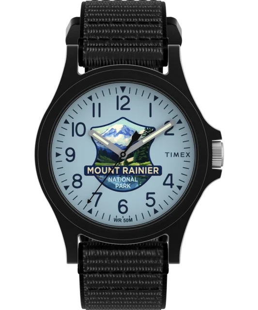 Timex Mount Rainier National Park 40mm Fabric Strap Watch TW2Y58800 kol saati