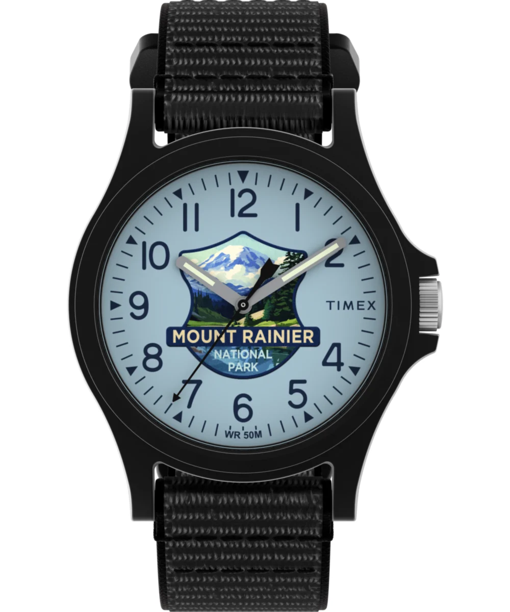 Timex Mount Rainier National Park 40mm Fabric Strap Watch TW2Y58800 40 mm kol saati