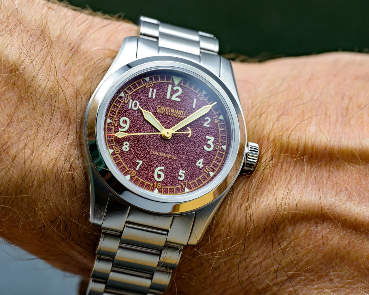 Cincinnati Watch Company Cincinnatus FLD-bgndy-24 38 mm kol saati