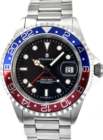 Steinhart Ocean One GMT Blue/Red 103-0835/ST 49 mm kol saati