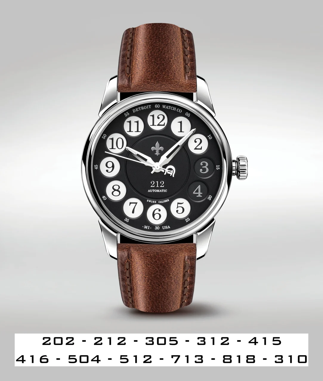 Detroit Watch Company 212-BW-EXH 42 mm kol saati