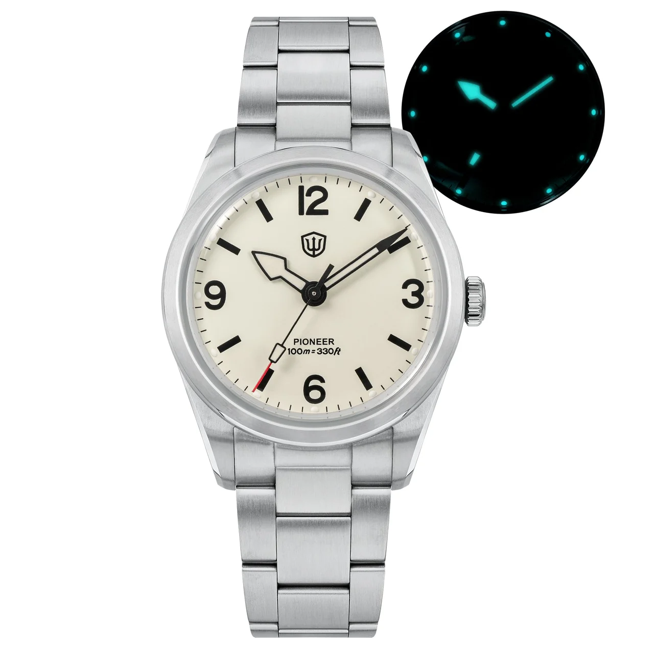 Watchdives 🔥WeeklyDeals🔥 WD1960S V2 36mm VH31 Men Watch Watchdies-WD1960S-V2-游侠- 奶油黄-蓝宝 44.4 mm kol saati