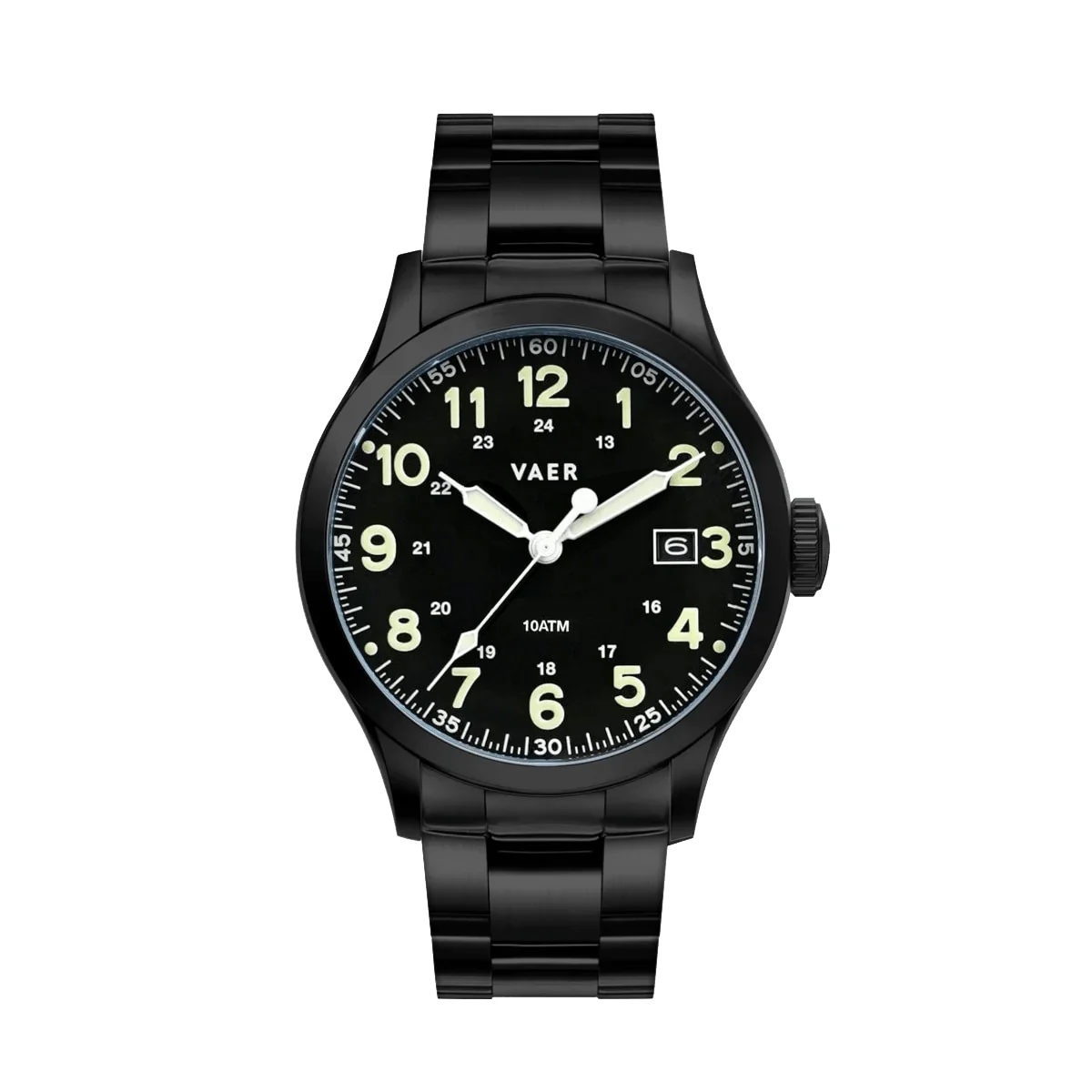 Vaer S5-TF-SIL20PVDBLK-NY20PVDKHA 40 mm kol saati