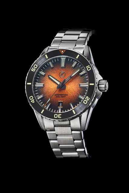 Zelos Spearfish 40mm Diver 'Burnt Orange' kol saati