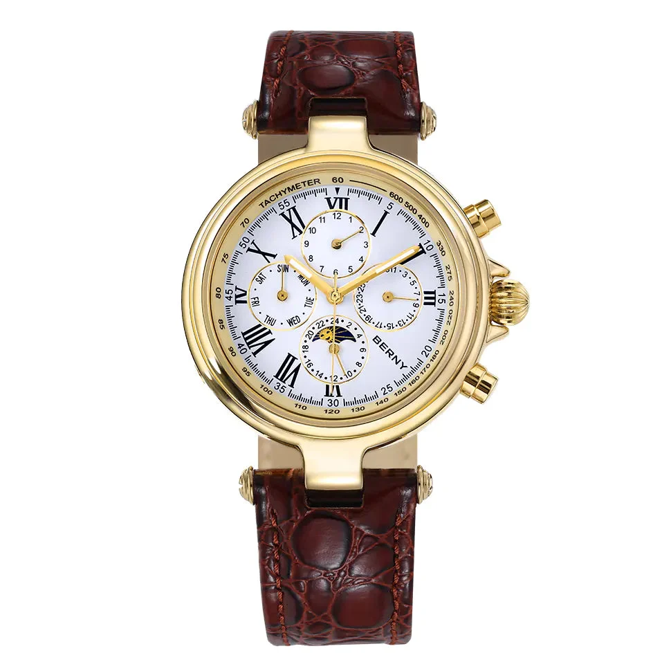 BERNY Men Automatic Full Calendar Watch-AM7042M AM7042M-Y kol saati