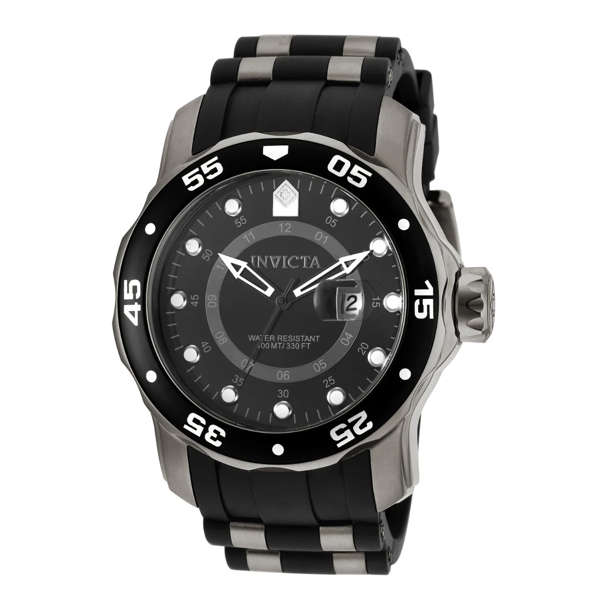 Invicta Pro Diver SCUBA Swiss Ronda 515.24H Caliber Watch - 48mm, Black, Gunmetal (6996) 48 mm kol saati