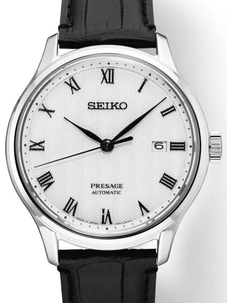 Seiko Presage Automatic Dress Watch with 41.7mm Case, and Curved Sapphire Crystal #SRPC83 41.7 mm kol saati