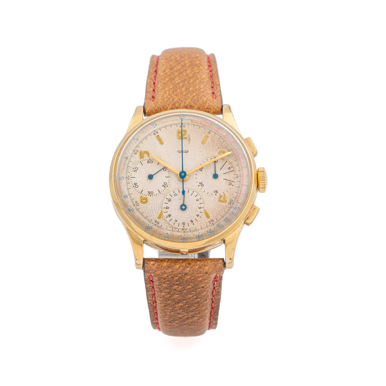 Jaeger JAEGER, REF. 124112, CHRONOGRAPH, MADE FOR THE FRENCH MARKET, YELLOW GOLD kol saati