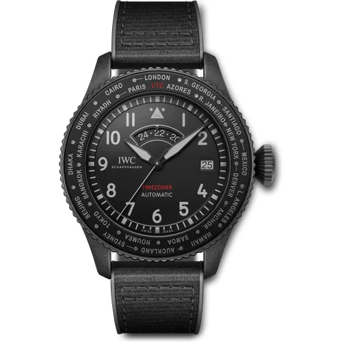 IWC Pilot's Watch Timezoner TOP GUN Ceratanium® IW395505 46 mm kol saati
