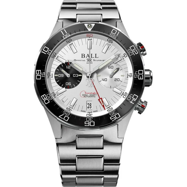 Ball Roadmaster Chronograph Silver Dial DC3180C-S1CJ-SL kol saati