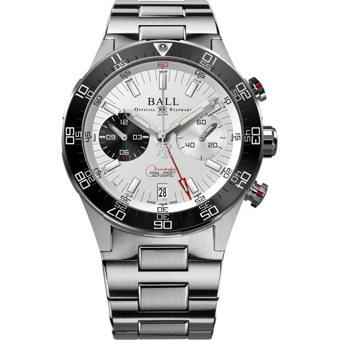 Ball Roadmaster Chronograph Silver Dial DC3180C-S1CJ-SL 41 mm kol saati