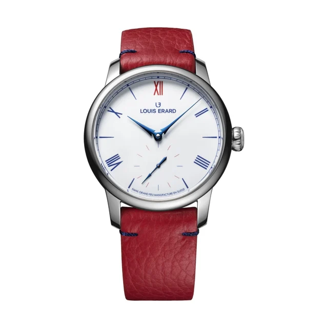 Louis Erard Excellence Émail (Enamel) Grande Feu II Limited Edition 39mm - White on Leathe