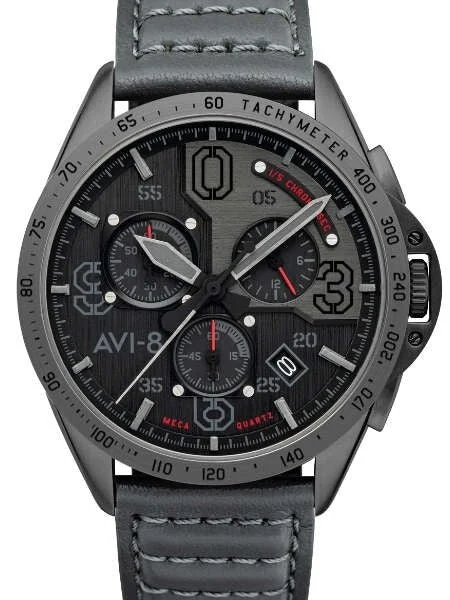AVI-8 Brevet Blakeslee Pilot Chronograph Watch #AV-4077-03 43 mm kol saati