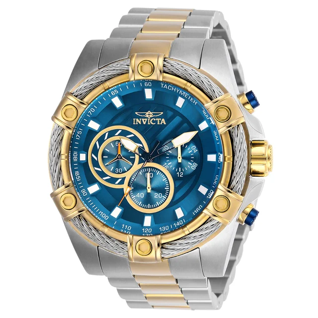 Invicta Bolt Ace Watch - 52mm. Steel. Gold (25522) kol saati