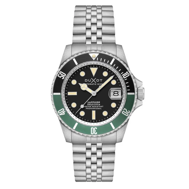 Duxot Atlantica Automatic Dive Watch with Pitch Black Dial #DX-2057-77 kol saati