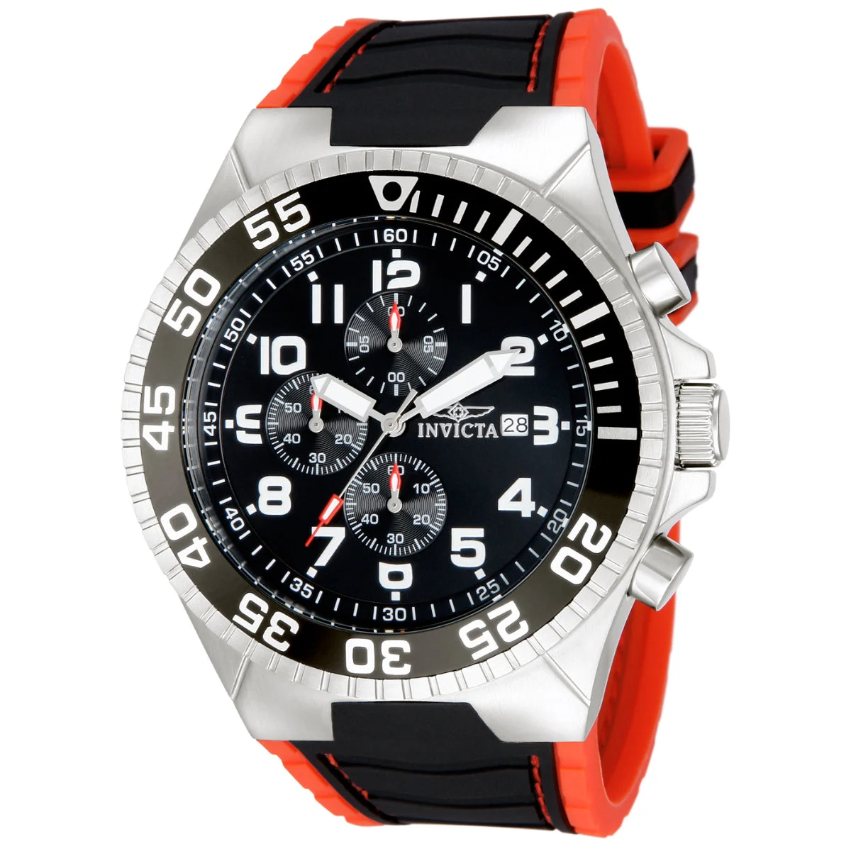 Invicta Pro Diver Watch - 52mm, Black, Red (ZG-12412) 52 mm kol saati