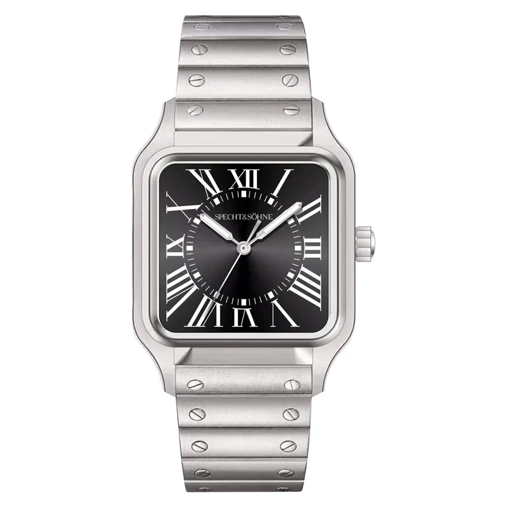 Tandorio Quartz Square Watch Specht & Söhne Classic 34MM Ultra thin Casual Watch Sapphire 50M Waterproof Reloj Hombre 1005009913736105-Color-7 34 mm kol saati