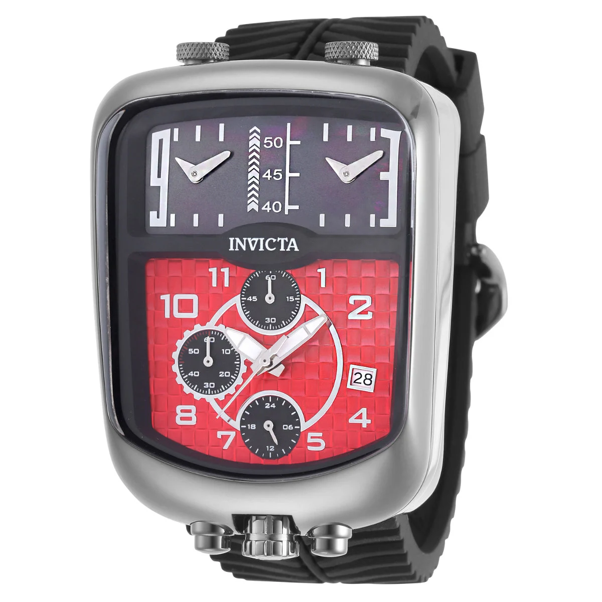 Invicta Rally Dualshift Swiss Ronda Z60 Caliber Watch w/ Mother of Pearl Dial - 42mm, Black (29702) 42 mm kol saati