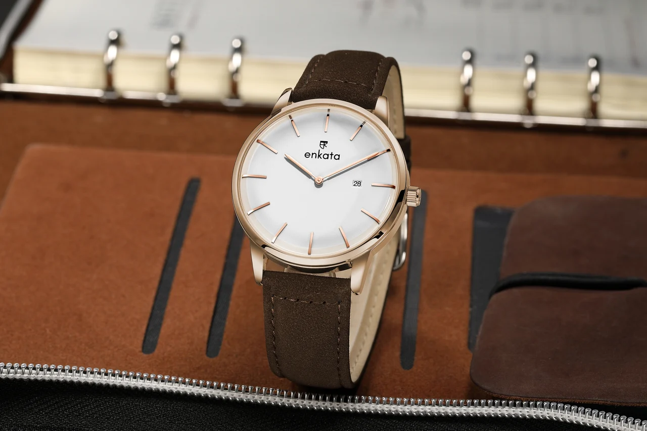 Enkatawatches Titan Matte White 40 mm kol saati