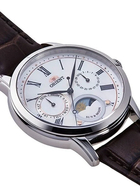 Orient Petite Sun and Moon Quartz Watch with Sapphire Crystal #RA-KA0005A10A 34.8 mm kol saati