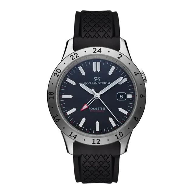 Sjöö Sandström Royal Steel Worldtimer SS-1836-WT-Black kol saati