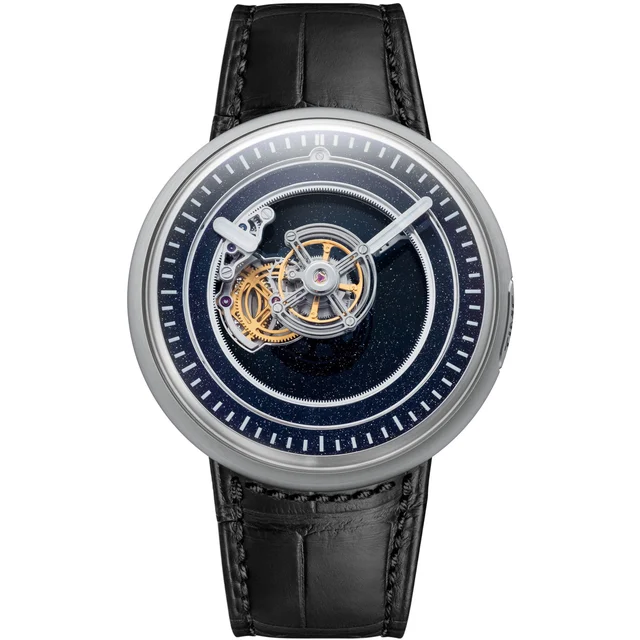 Kross Studio Central Floating Tourbillon Titanium Blue Aventurine KS05-TI-AVBL kol saati