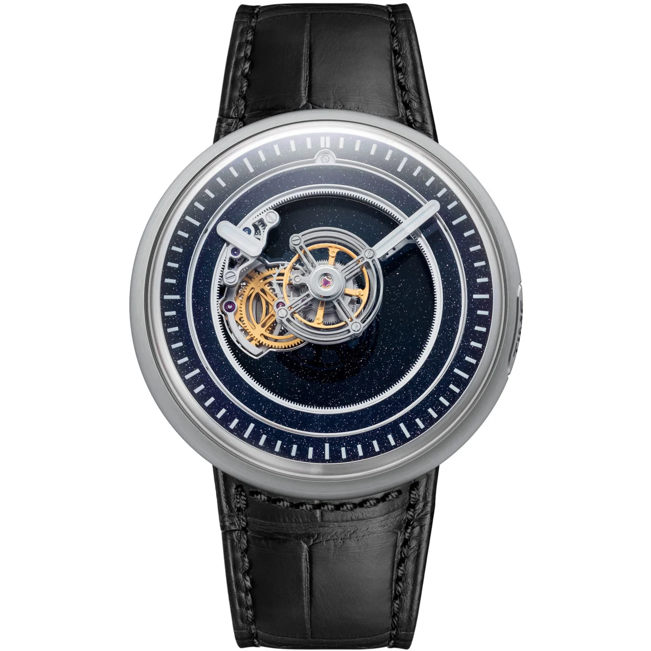 Kross Studio Central Floating Tourbillon Titanium Blue Aventurine KS05-TI-AVBL 45 mm kol saati