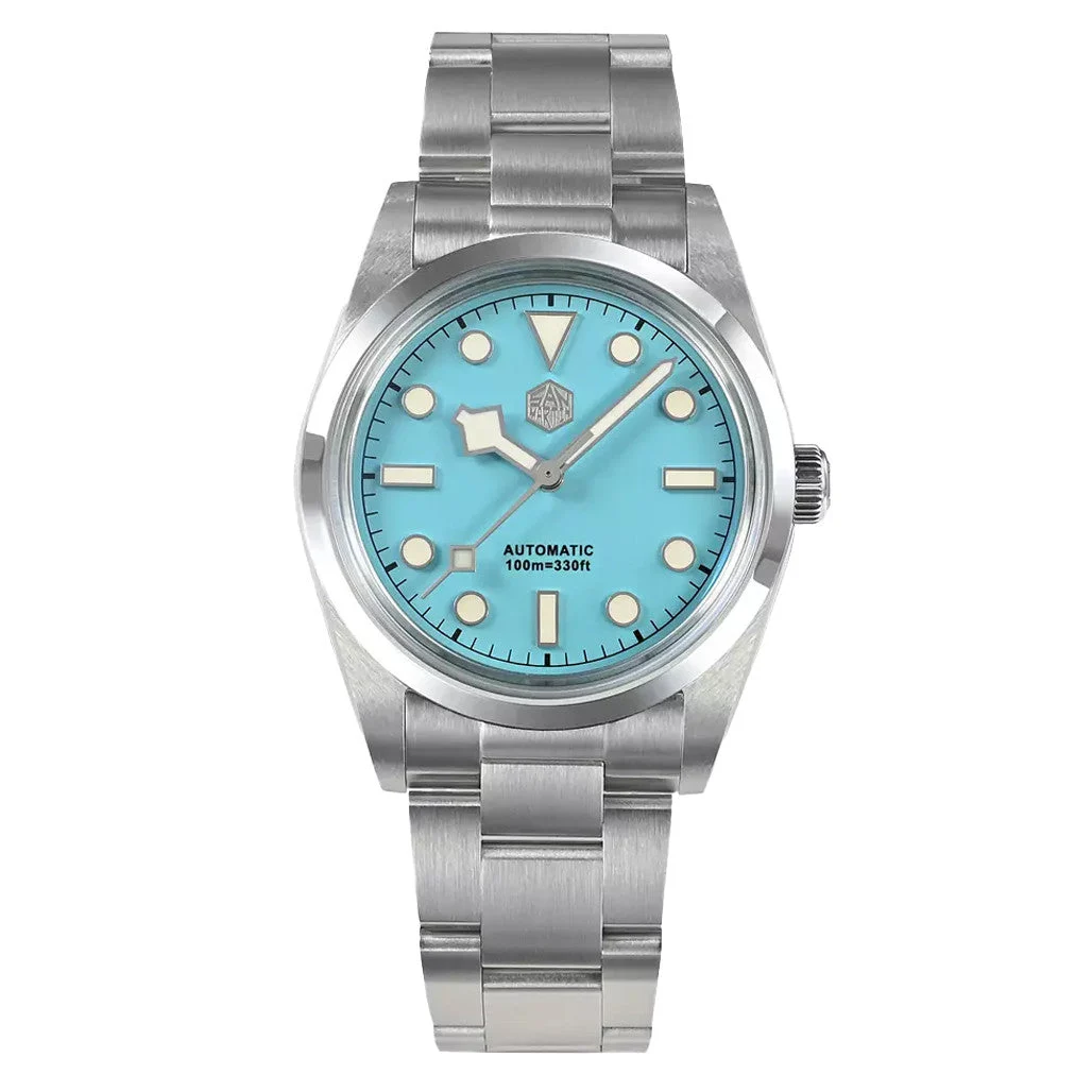 San Martin Watches San Martin Automatic Dress Watch with Light Blue Dial #SN021-A 36 mm kol saati