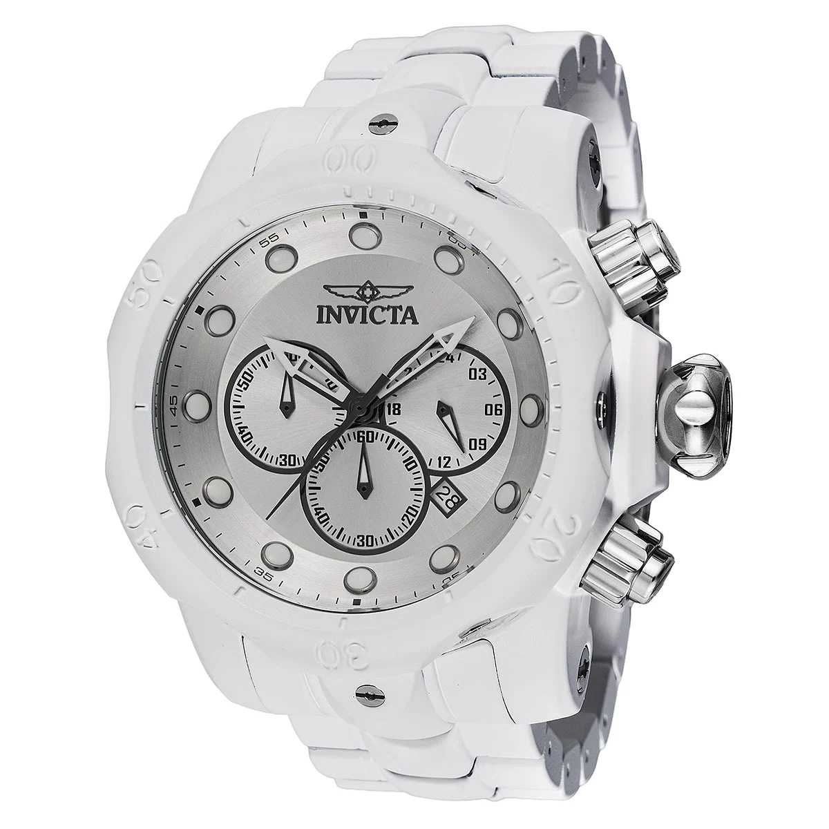 Invicta Venom Ghost Watch - 53.7mm, Aqua Plating, Steel (48224) kol saati
