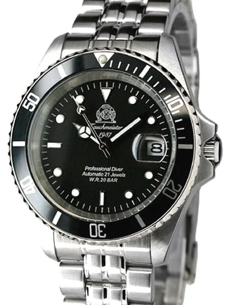 Tauchmeister Classic Automatic Dive Watch with Screw-Down Crown #T0006 kol saati