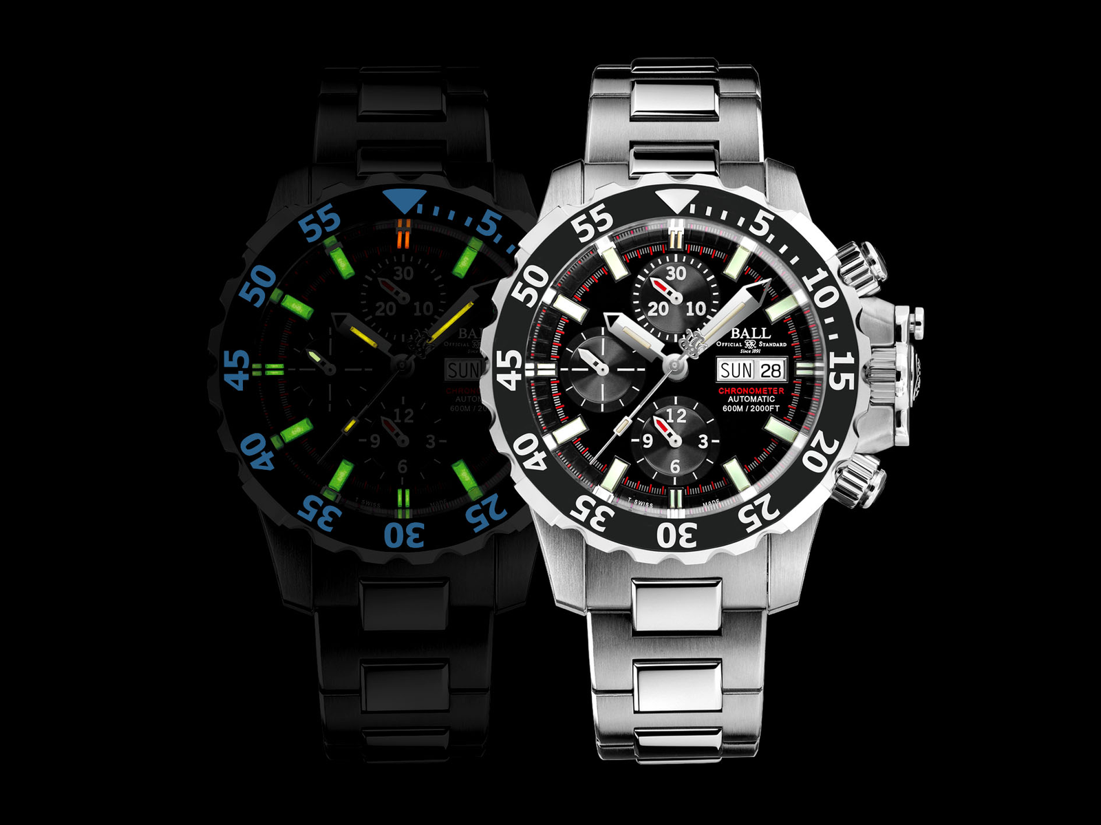 Superluminova vs tritium lume — okuma ve yaşlanma görseli